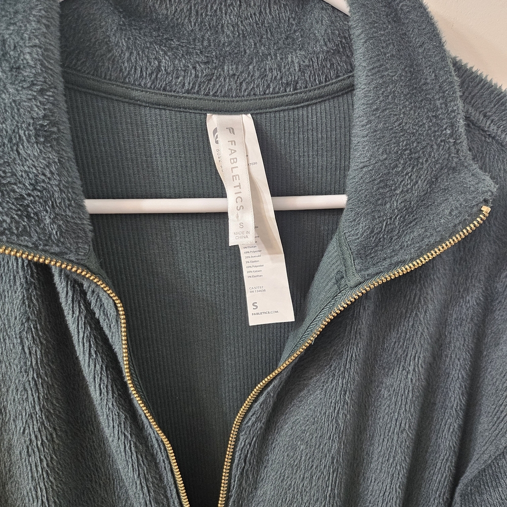 Fabletics Teal Zip-Up Jacket - image 2